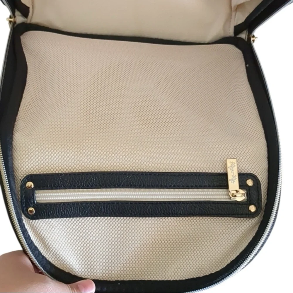 ITZY RITZY Mini Vegan Leather Diaper Bag Backpack in Classic Black - Picture 9 of 9